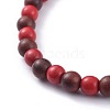 Natural Rosewood Beads Stretch Bracelets BJEW-JB04662-03-3
