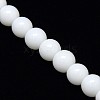 Opaque Solid Color Crystal Glass Round Beads Strands EGLA-F037-8mm-E01-1