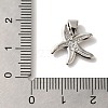 Starfish Rack Plating Brass Charms KK-U027-36P-3