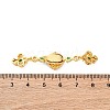 Brass Micro Pave Clear Cubic Zirconia Box Clasps KK-P291-33G-3