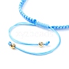 Adjustable Natural Gemstone Braided Bracelets BJEW-JB07026-7