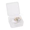 4 Pairs 2 Style Brass Mirco Pave Clear Cubic Zirconia Stud Earring Findings EJEW-ZZ0001-01-6