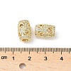 Brass Micro Pave Cubic Zirconia Beads KK-C104-12G-2