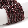 Faceted Rondelle Natural Garnet Bead Strands G-I156-08B-1