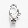 Non-Tarnish Polished 316 Surgical Stainless Steel Lobster Claw Clasps X-STAS-Z013-05A-1