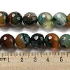 Faceted Natural Banded Agate Beads Strands G-F447-12mm-O03-5
