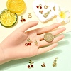 2Pcs Brass Micro Pave Cubic Zirconia Pendants KK-YW0003-22-5
