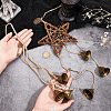2Pcs 2 Styles Rattan & Iron Witch Bells Wind Chimes Door Hanging Pendant Decoration WICR-CN0001-01-3