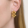 304 Stainless Steel Round Ball Stud Earrings SA-CBA5A9C-02G-1