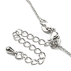 Long-Lasting Plated Brass Box Chain Necklaces for Women NJEW-G105-02P-3