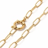 Ion Plating(IP) 304 Stainless Steel Cable Chain Necklace for Women NJEW-E081-07G-2