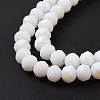 Electroplate Opaque Solid Color Glass Beads Strands EGLA-A034-P6mm-L17-4