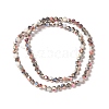 Transparent Electroplated Glass Beads Strands X-GLAA-G097-04D-2