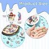 100Pcs 6 Colors Electroplate Two Tone Transparent Resin Beads RESI-CJ0005-28-2