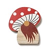 Autumn Single Face Printed Wood Cabochons WOOD-I010-02B-1