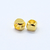 Cube Brass Spacer Beads KK-L015A-01G-2