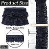 Gorgecraft 2 Yards 3 Layer Pleated Chiffon Lace Trim OCOR-GF0003-32-2