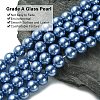 Electroplate Glass Pearl Beads Strands HY-F001-14mm-03-3