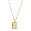 Brass with Cubic Zirconia Pendants Necklaces NJEW-LP0001-45B-G-1