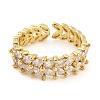 Rack Plating Brass Micro Pave Cubic Zirconia Finger Ring RJEW-C080-01C-G-3