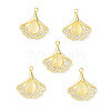 Rack Plating Brass Pave Cubic Zirconia with Cat Eye Pendants KK-G464-13G-4