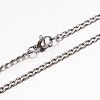 Boy's 304 Stainless Steel Curb Chain Necklaces NJEW-E026-13-2