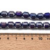 Electroplate Transparent Column Glass Beads Strands EGLA-A043-02-AB07-4