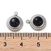 Synthetic Blue Goldstone Half Round Charms STAS-L022-399P-02-3