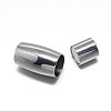 Tarnish Resistant Column 304 Stainless Steel Magnetic Clasps with Glue-in Ends STAS-D059-14D-2