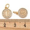 Brass Micro Pave Clear Cubic Zirconia Pendants KK-N254-109G-3