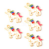 Alloy Enamel Pendants ENAM-N054-42A-RS-1