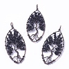 Natural Obsidian Pendants G-E523-02J-2