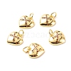 Brass Micro Pave Orchid Cubic Zirconia Pendants ZIRC-P094-27G-RS-1