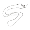 Ion Plating(IP) Adjustable 304 Stainless Steel Dapped Chain Necklaces NJEW-K270-02P-2