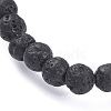 Natural Lava Rock Beads Stretch Bracelets BJEW-G623-02-4mm-2
