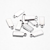 Tarnish Resistant Original Color Stamping Blank Tag Charms 304 Stainless Steel Rectangle Pendants X-STAS-Q074-1