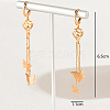 Fashionable Casual Butterfly Tassel Stainless Steel Leverback Earrings PX9736-5