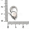 Brass Clear Cubic Zirconia Lobster Claw Clasps KK-Z078-47B-P-3