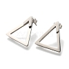 304 Stainless Steel Hollow Triangle Stud Earrings EJEW-C118-05C-2