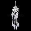 Iron Woven Web/Net with Feather Pendant Decorations AJEW-P097-01-1