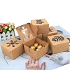 24Pcs 6 Style Rectangle Paper Bakery Bakery Boxes with Window BAKE-PW0007-146-2