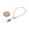 Tulip Alloy Enamel Pendants Wine Glass Charms Sets AJEW-JO00177-4