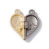 Love Heart Alloy Magnetic Clasps FIND-C013-01B-2