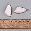Natural White Jade Faceted Pendants G-Q606-51G-3