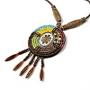 Retro Style Glass & Acrylic & CCB Beads Pendant Necklaces NJEW-Q349-01B-2