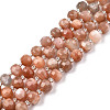 Natural Sunstone Beads Strands G-N327-08L-1