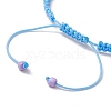 Adjustable Synthetic Dyed Turquoise & Magnesite Braided Bead Bracelets BJEW-JB10603-04-4