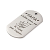 Anti-Tarnish 201 Stainless Steel Pendants STAS-R002-02P-13-2