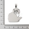 201 Stainless Steel Pendants STAS-S157-18P-3