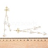 Shell Pearl Round Beaded Tassel Earrings EJEW-TA00816-5